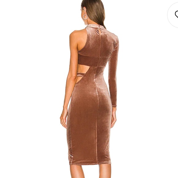 MICHAEL COSTELLO x REVOLVE Bleeker Midi Dress in Nude - Picture 4 of 13